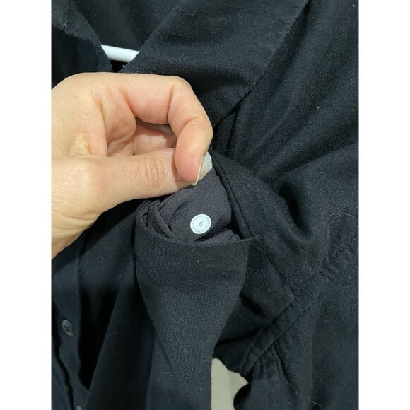Lululemon Flannel Shirt Women’s Black Full Day Ahead Button Up Long Sleeve 6 - Picture 3 of 4
